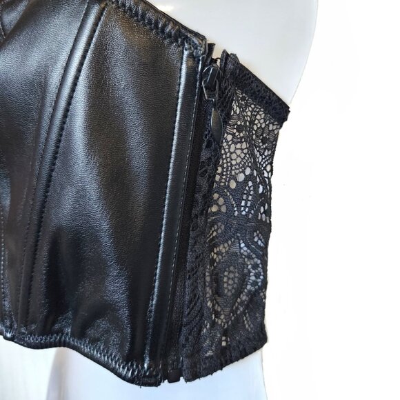 NWOT Very Sexy Victoria's Secret Faux Leather Crop Top/Bralette Size S - Picture 5 of 7